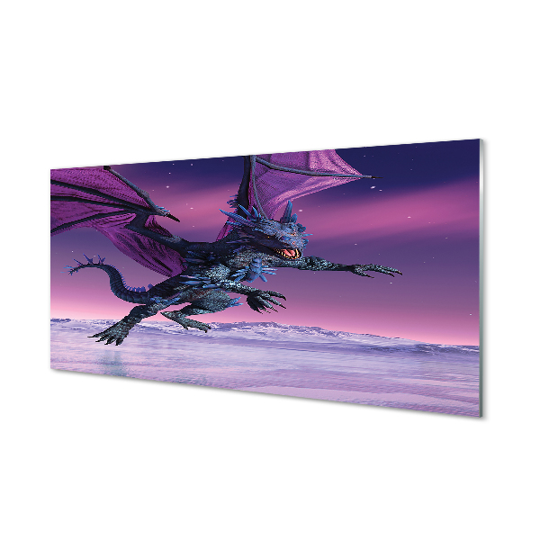 Slika na akrilnem steklu Dragon barvita nebo