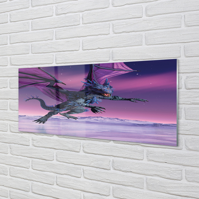 Slika na akrilnem steklu Dragon barvita nebo
