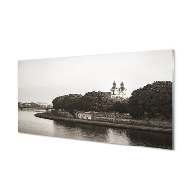 Slika na akrilnem steklu Krakov reka most