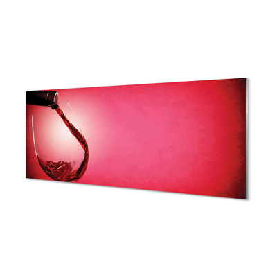 Slika na akrilnem steklu Rdeče ozadje steklo na levi strani