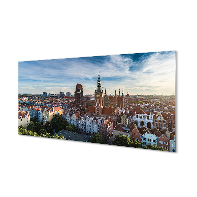 Slika na akrilnem steklu Cerkev gdańsk panorama