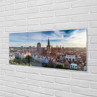 Slika na akrilnem steklu Cerkev gdańsk panorama