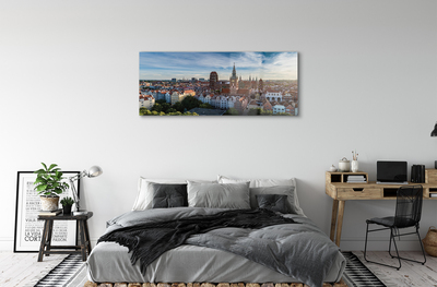 Slika na akrilnem steklu Cerkev gdańsk panorama