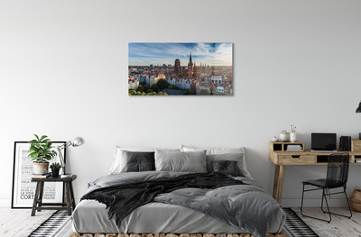 Slika na akrilnem steklu Cerkev gdańsk panorama