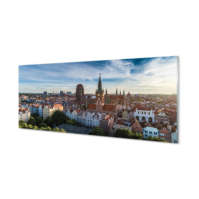 Slika na akrilnem steklu Cerkev gdańsk panorama