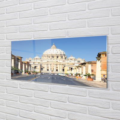 Slika na akrilnem steklu Rim stolnica ulice stavbe