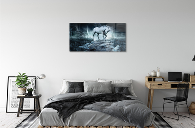 Slika na akrilnem steklu Forest unicorn luna