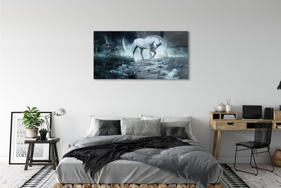 Slika na akrilnem steklu Forest unicorn luna