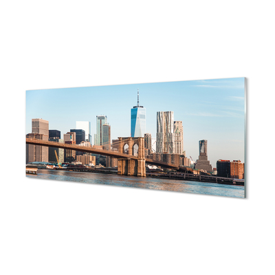 Slika na akrilnem steklu Panorama most reke