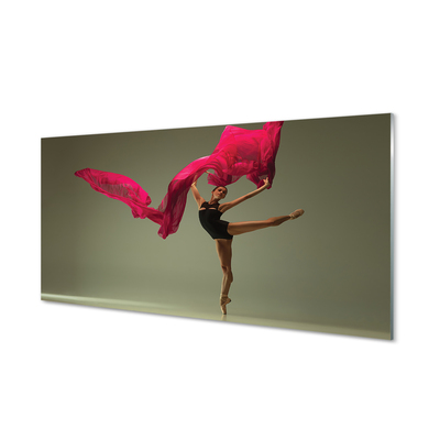 Slika na akrilnem steklu Balerina roza materiala