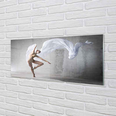 Slika na akrilnem steklu Ženska ples bela snov
