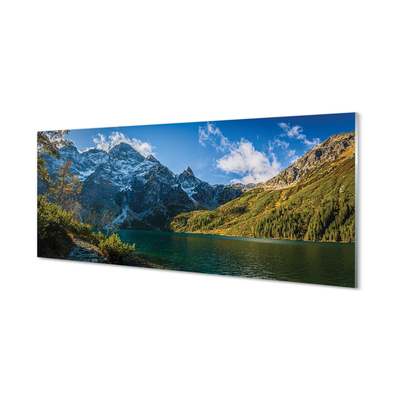 Slika na akrilnem steklu Gorsko jezero