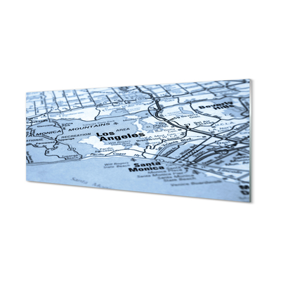 Slika na akrilnem steklu Zemljevid mesta