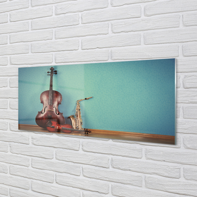 Slika na akrilnem steklu Violina trobenta