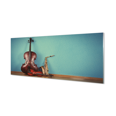 Slika na akrilnem steklu Violina trobenta