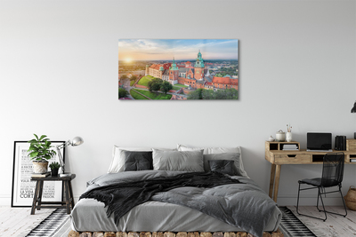 Slika na akrilnem steklu Krakov grad panorama sunrise