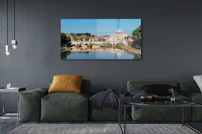 Slika na akrilnem steklu Rim river mostovi