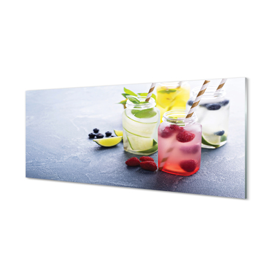 Slika na akrilnem steklu Cocktail maline apno limone
