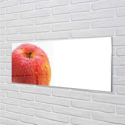 Slika na akrilnem steklu Vodne kapljice na jabolko