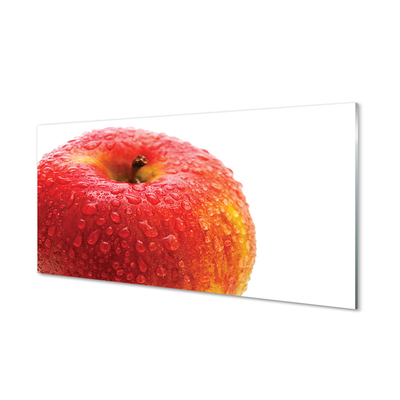 Slika na akrilnem steklu Vodne kapljice na jabolko