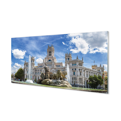 Slika na akrilnem steklu Španija fountain palace madrid