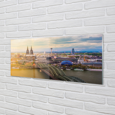 Slika na akrilnem steklu Nemčija panorama river mostovi