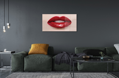 Slika na akrilnem steklu Rdeče ustnice