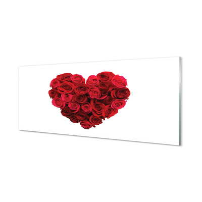 Slika na akrilnem steklu Srce vrtnic