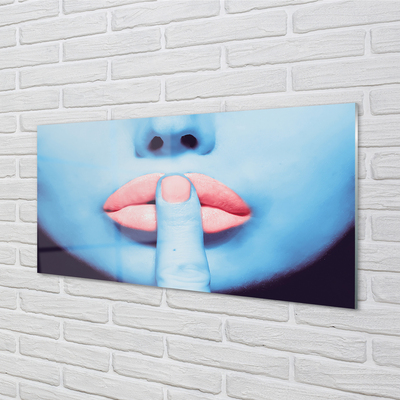 Slika na akrilnem steklu Ženska neon ustnice