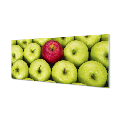 Slika na akrilnem steklu Zelena in rdeča jabolka