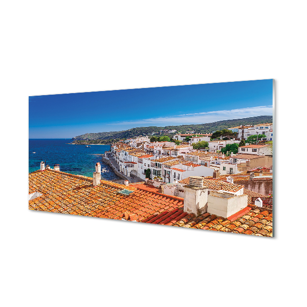 Slika na akrilnem steklu Španija mesto gore na morje