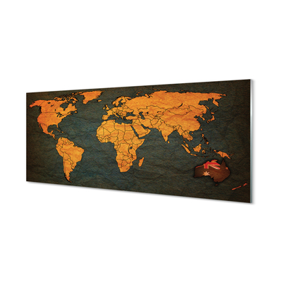 Slika na akrilnem steklu Zlato zemljevid