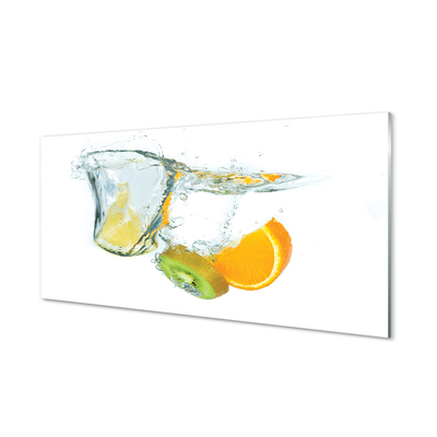 Slika na akrilnem steklu Voda kiwi oranžna