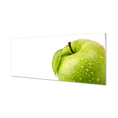 Slika na akrilnem steklu Apple green vodnih kapljic