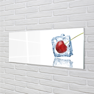 Slika na akrilnem steklu Ledena kocka češnja