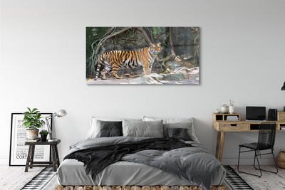 Slika na akrilnem steklu Tiger jungle