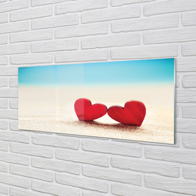 Slika na akrilnem steklu Srce rdečega peska morja