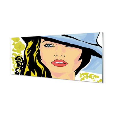 Slika na akrilnem steklu Ženski klobuk