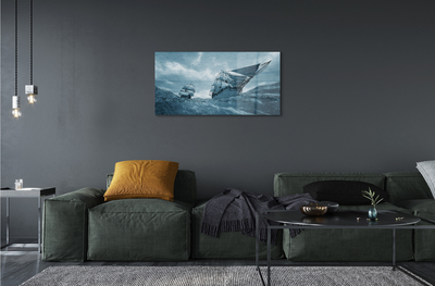 Slika na akrilnem steklu Morska nevihta nebo ladja