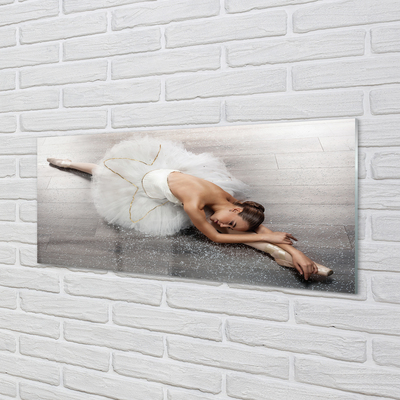Slika na akrilnem steklu Ženska bela balerina obleko