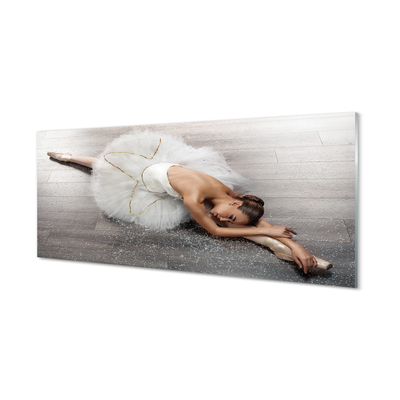 Slika na akrilnem steklu Ženska bela balerina obleko