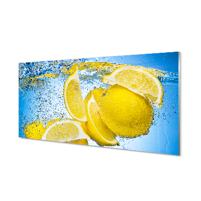 Slika na akrilnem steklu Lemon v vodi