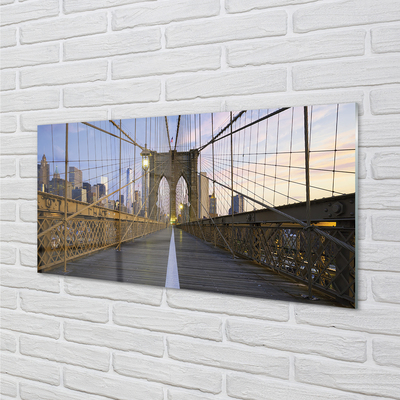 Slika na akrilnem steklu Nebotičnik most sunset