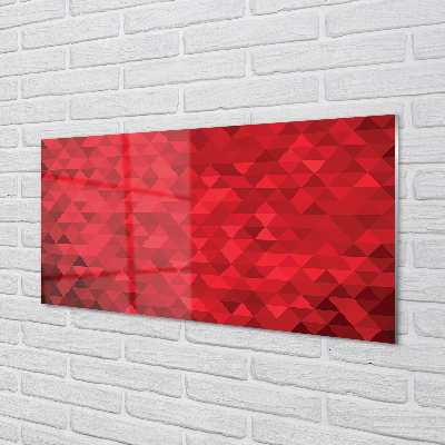 Slika na akrilnem steklu Red trikotniki vzorec