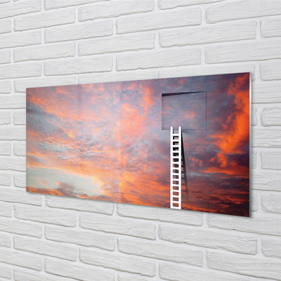 Slika na akrilnem steklu Ladder sončni zahod nebo