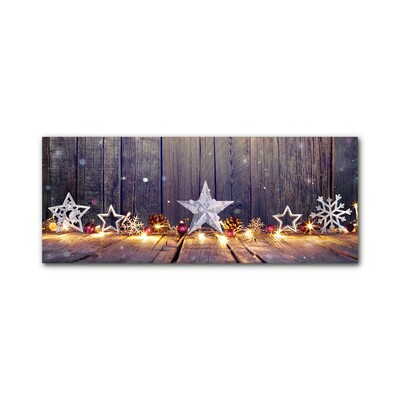 Slika na akrilnem steklu Božične zvezde Okrasne okraske