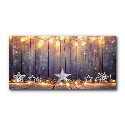 Slika na akrilnem steklu Božične zvezde Okrasne okraske