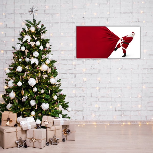 Slika na akrilnem steklu Božična darila Santa Claus