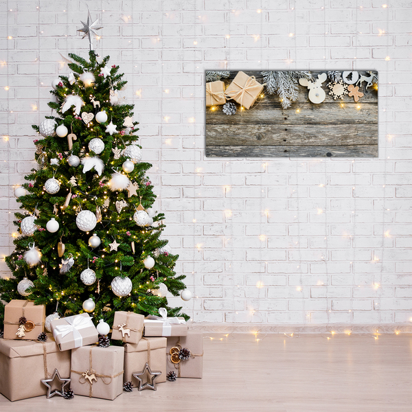 Slika na akrilnem steklu Božično drevo Božič darila Ornament
