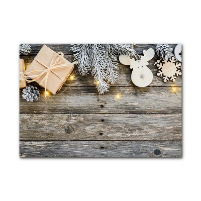 Slika na akrilnem steklu Božično drevo Božič darila Ornament